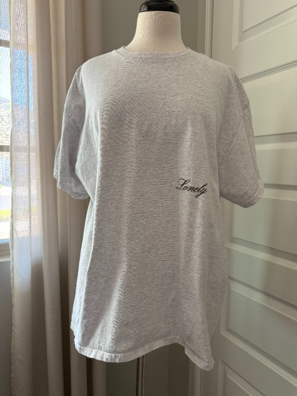 Lonely Ghost Short Sleeve Oversized Tee : One Size
